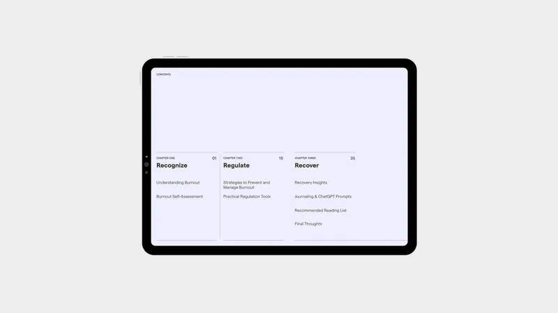 Burnout guide worksheet page