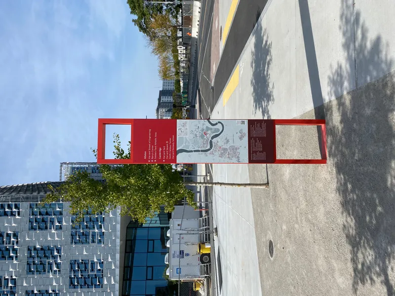 Harvard campus directional sign