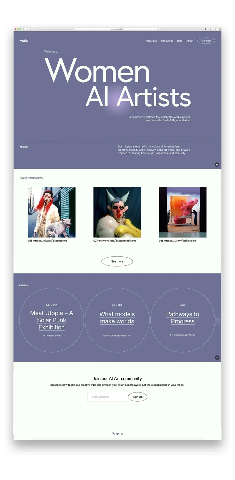 WAIA website sneak peek